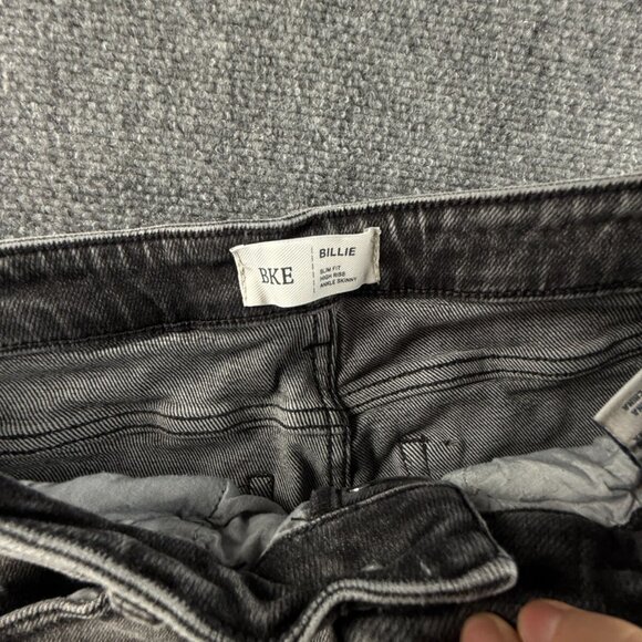 BKE Billie Gray Denim Jeans Slim Fit High Rise Ankle Skinny Stretch ACTL 29x27 - Picture 10 of 16